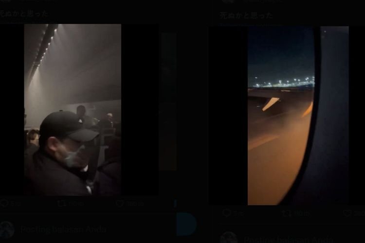 Detik-detik Pesawat Japan Airlines Terbakar Terekam Kamera Penumpang dari Dalam Kabin