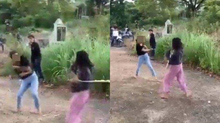 Viral Duel Berdarah 2 Gadis Saling Serang Pakai Celurit: Tiga Polsek Turun Tangan,Ini Kata Polisi