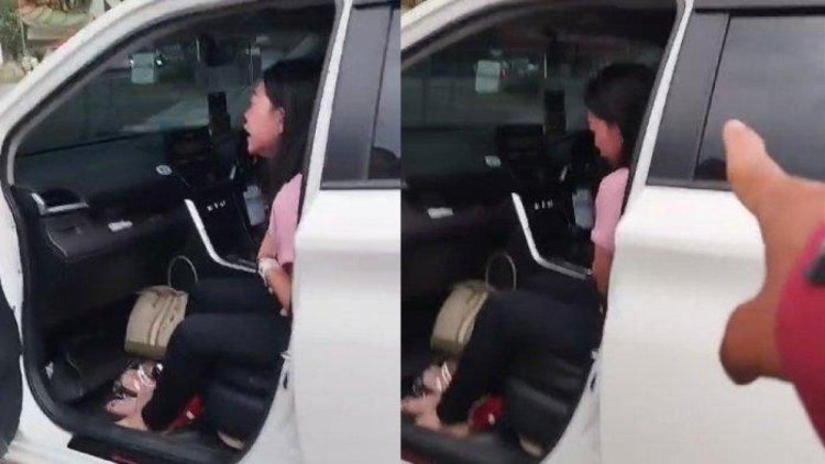 Video Detik-detik Wanita Dianiaya di Mobil,Warga Berusaha Menolong,Gagal Malah Dibawa Kabur