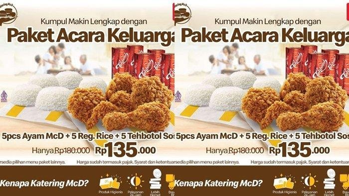 Katalog Promo McD Hari ini 7 Februari 2024,Dapatkan 5 Potong Ayam,5 Nasi dan 5 Minum Rp 135.000