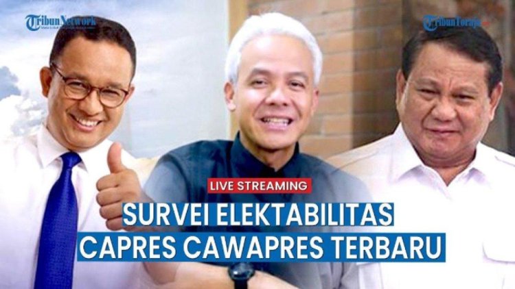 Survei Capres Terbaru,Berikut Elektabilitas Anies,Prabowo and Ganjar,Siapa Unggul? Ini Pemenangnya