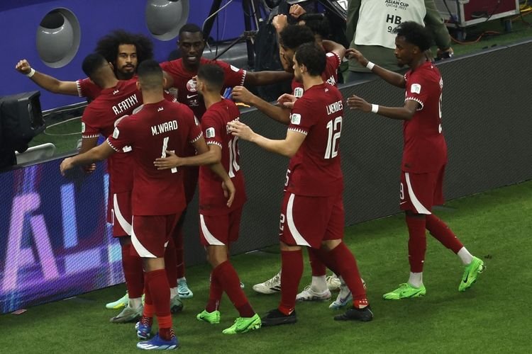 HT Final Piala Asia Yordania Vs Qatar 0-1: Akram Afif Bikin Gol, Pamer Trik Sulap