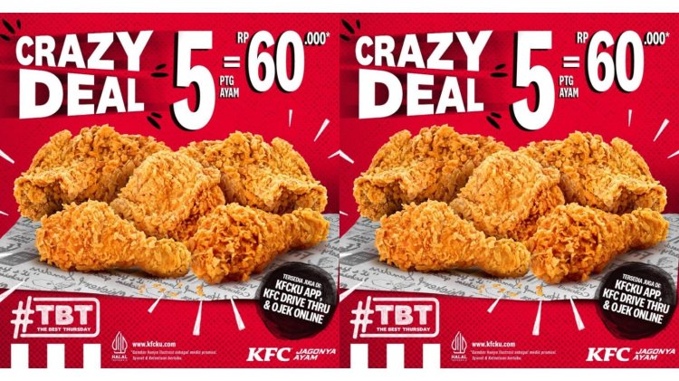 SERU Promo KFC Hari Ini 15 Februari 2024,Jangan Ketinggalan Paket TBT Crazy Deal