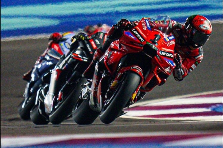 Hasil Balap MotoGP Qatar 2024 - Francesco Bagnaia Menang Telak, Marc Marquez Nyaris Podium