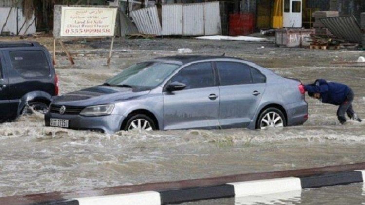 Potret Kota Mewah Dubai,UEA ,Tenggelam, Banjir setelah Dihantam Badai Petir Disertai Hujan Es