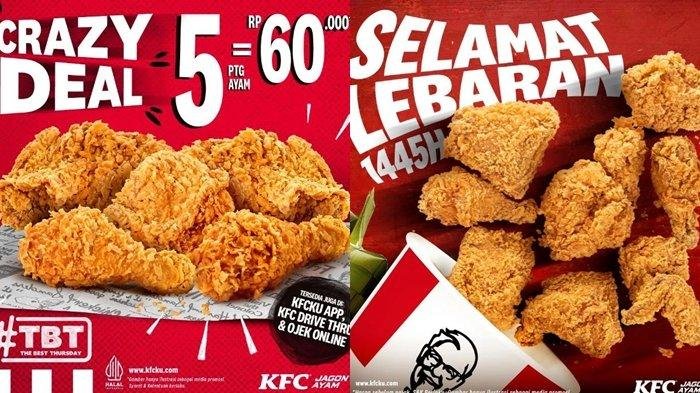 Katalog Promo KFC Hari ini 18 April 2024,Paket TBT Bayar Rp 60.000 Dapat 5 Potong Ayam