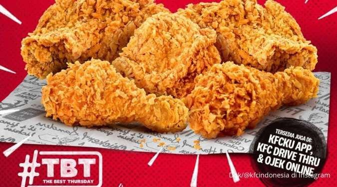 Promo KFC The Best Thursday Kamis 18 April 2024, Makan Ramai-Ramai 5 Ayam Rp 60.000