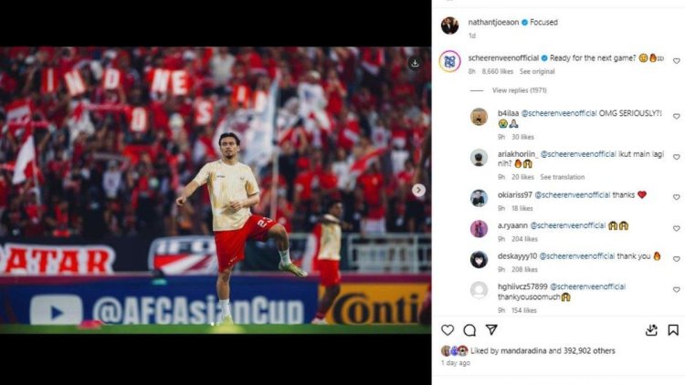 SC Heerenveen Bikin Suporter Timnas U-23 Indonesia Banjiri Ribuan Komentar di IG Nathan,Ada Apa?